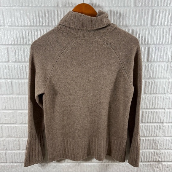 Brochu Walker The Jolie Fringe Turtleneck Cashmere Light Brown/Tan XS - Picture 4 of 6